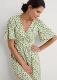 Chateaux Dress - Headland Collage Dark Citron