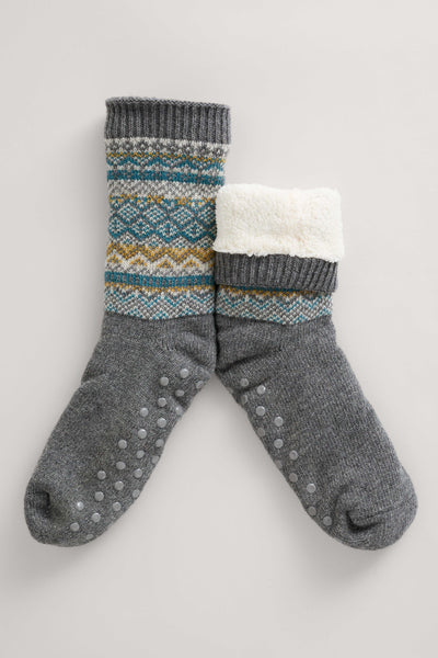 Cottage Slipper Socks - Icelandic Coal (One Size)