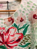 Diane 3/4 Cotton Tee - Leaf