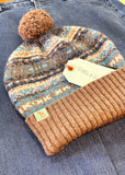 Wool Irish Twist Beanie - Blues