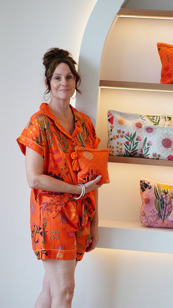 Protea Short PJ Set - Orange