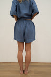 Eve Linen Shorts - Powder Blue