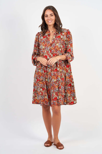 Lolitta Dress - Pansy Patch Red
