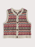 Dawson Pick Fairisle Vest - Zig Zag Aran