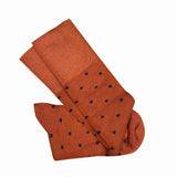 Long Dotty Merino Socks - Paprika