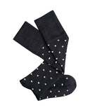 Long Dotty Merino Socks - Black
