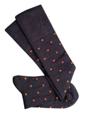 Dotty Long Merino Socks - Chocolate