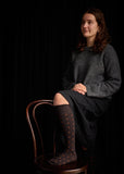 Dotty Long Merino Socks - Chocolate