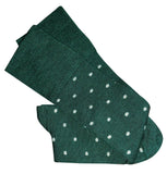 Long Dotty Merino Socks - Green
