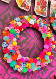 Pom Pom Wreath 50cm