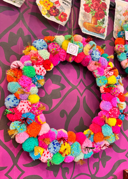 Pom Pom Wreath 50cm