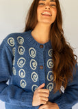 Swirl Cardigan - Pacific Blue