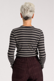 Ella Striped Jersey Top - Chocolate