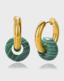 Astrid Hoop Earrings - Green Layer