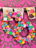 Pom Pom Multi Wreath 30cm