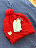 Wool Cable Beanie - Red