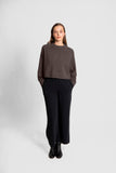 Batwing Saddle Shoulder Pull Over - Coffee Bean