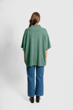Knit Poncho - Forest Green
