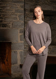 Signature Oversize Pullover with Cable Cuff - Latte