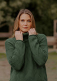 Chevron Cable Pullover - Forest