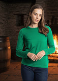 Crew Neck Merino Pullover - Emerald