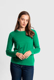 Crew Neck Merino Pullover - Emerald