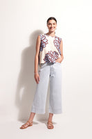 Jean Queen Crop - Bleach Wash