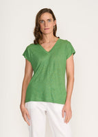 Buttons Up Top - Palm Leaf