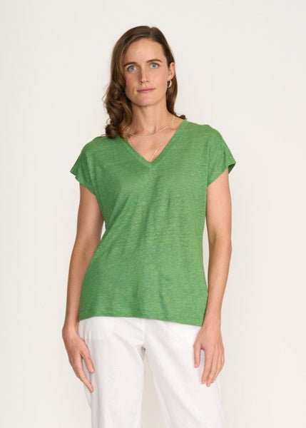 Buttons Up Top - Palm Leaf