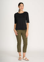 Fuss Free Capri Pants - Kelp