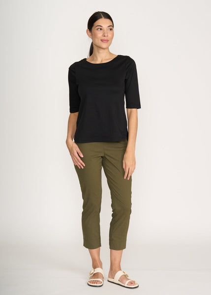 Fuss Free Capri Pants - Kelp