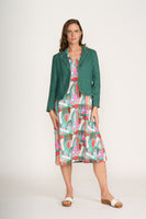 Festival Linen Jacket - Thyme