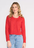 Seams Natural Cardigan - Flame