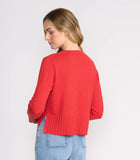 Seams Natural Cardigan - Flame