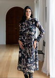 Pipe Up Shirt Dress - Shadow Leaf