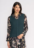Pipe Up Shirt Dress - Shadow Leaf