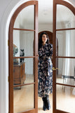 Pipe Up Shirt Dress - Shadow Leaf