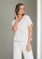 V Benefits Top - White