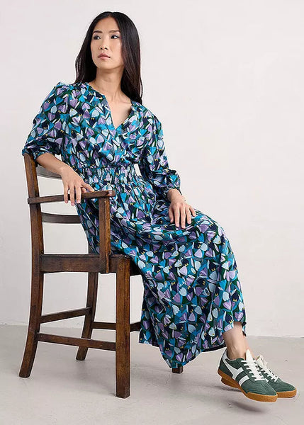 Fawn Dress - Crocus Collage Watson Green
