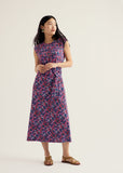 Fettling Dress - Summer Fronds Purple Kale