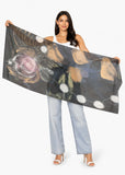 Artist Label Scarf - Flowers and Necklace