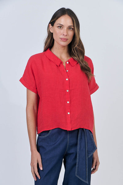 Boxy Collared Blouse - Buoy