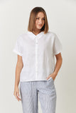 Boxy Collared Blouse - White