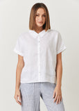 Boxy Collared Blouse - White