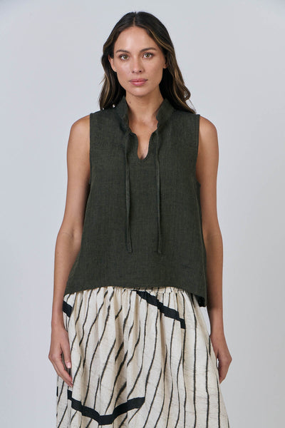 Sleeveless Swing Top - Licorice