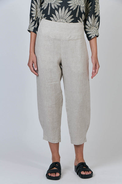 Linen Taper Pants - Sand