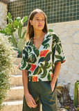 V Neck Linen Blouse - Tuileries