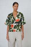 V Neck Linen Blouse - Tuileries