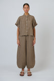 Linen Balloon Pants - Agate