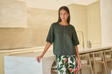 Classic Linen Top - Topiary